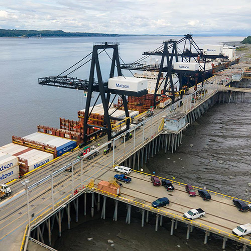 With a range of almost 40 feet, the tides in Cook Inlet are the highest in the United States, creating swift currents and necessitating a robust anchoring system for work vessels.